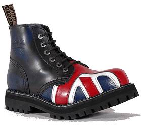 STEEL 6 eyelet shoes british flag