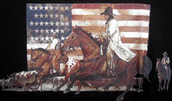 American cowboy - T-Shirt - Click Image to Close