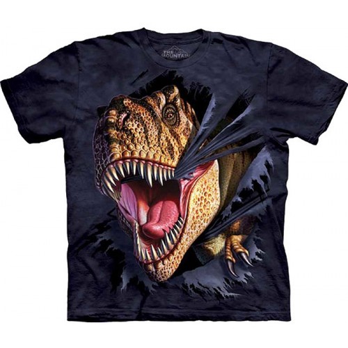 t-rex tearing shirts