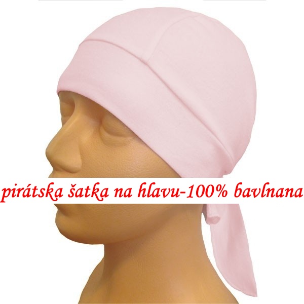 Pirátský šátek na hlavu rúžová