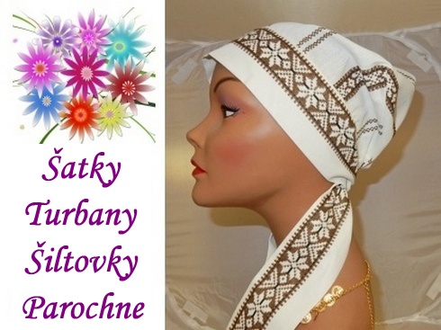 Head scarf with folk motif Danka - Click Image to Close